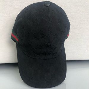 Gucci Canvas Baseball Hat Black